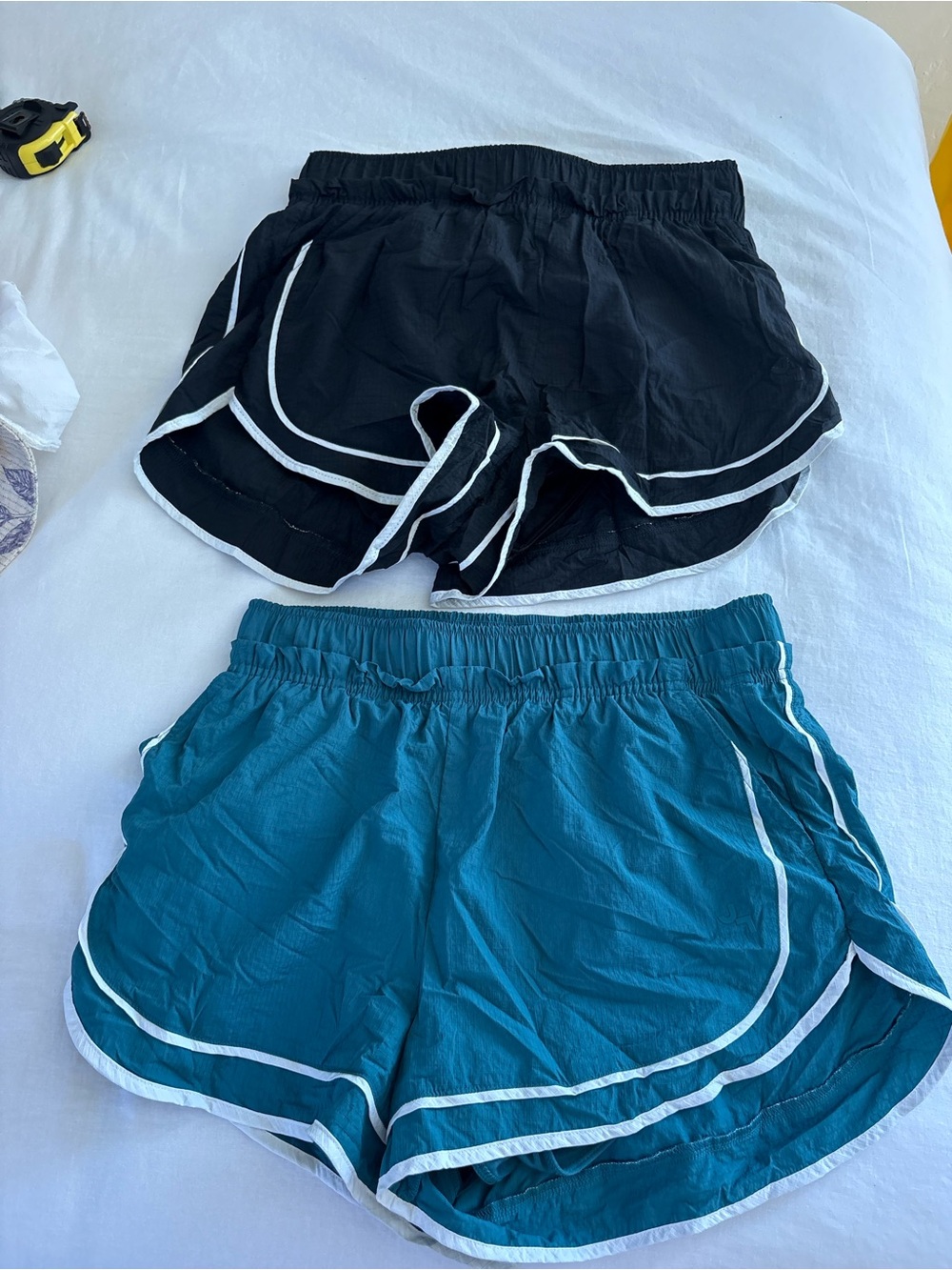 Free People Teal and Black Athletic Shorts Duo